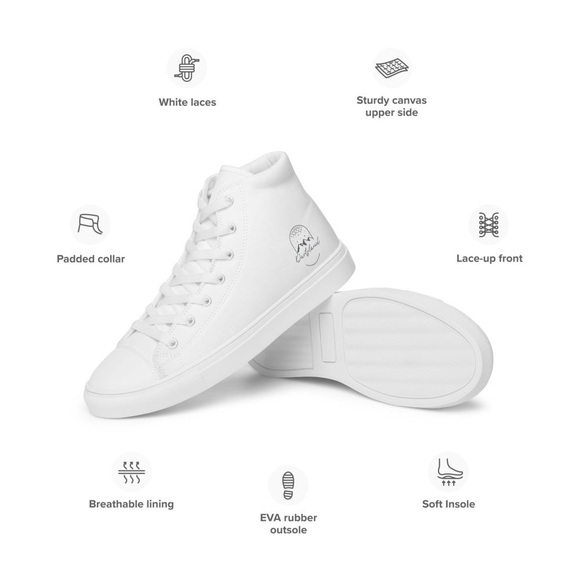 Dartsland Men’s high top Canvas Shoes - Picture 2 of 5